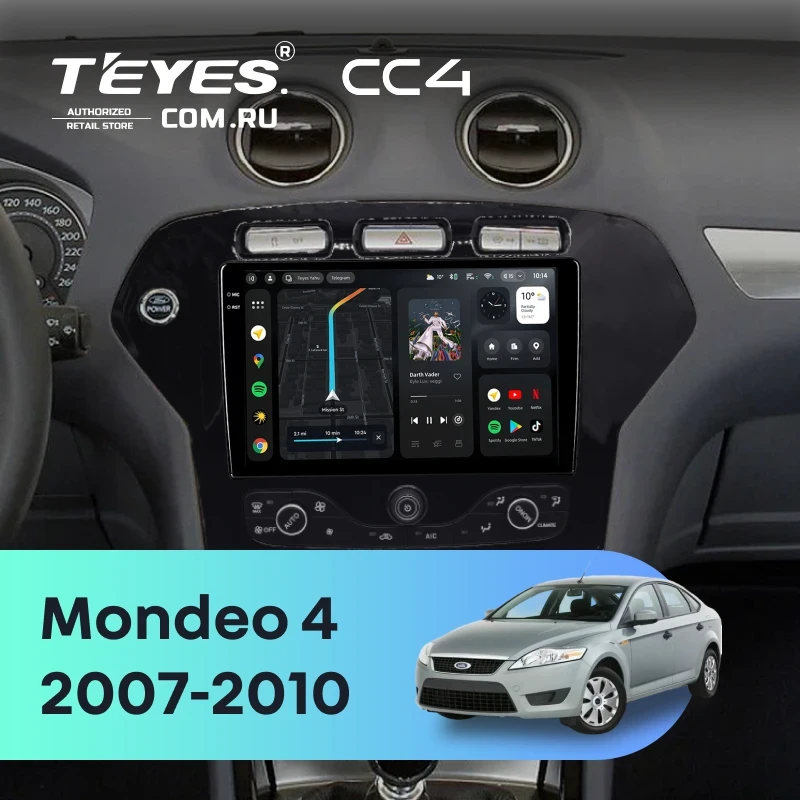 Штатная магнитола Teyes CC4 8/128 Ford Mondeo 4 (2007-2010) F2