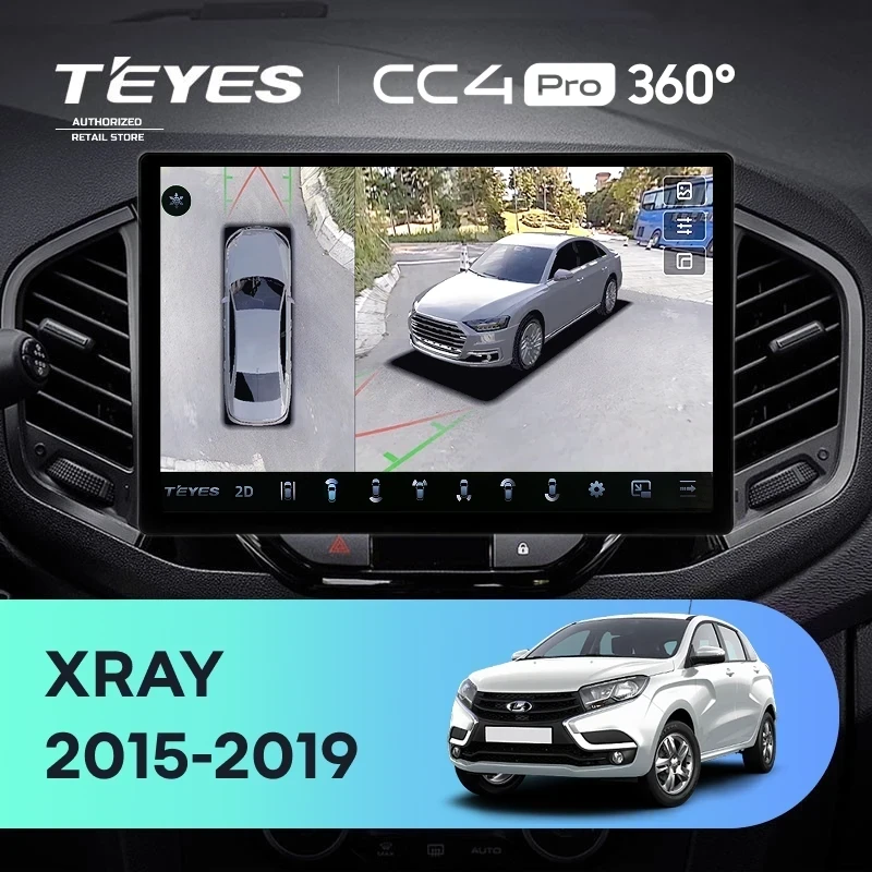 Штатная магнитола Teyes CC4 Pro 360 8/128 Lada Xray (2015-2022) (13")