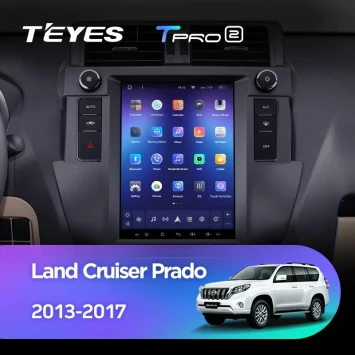 Штатная магнитола Tesla style Teyes TPRO 2 4/32 Toyota Land Cruiser Prado 150 (2013-2017)