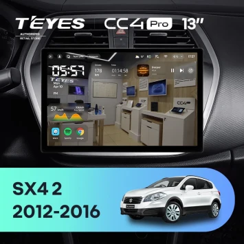 Штатная магнитола Teyes CC4 Pro 12/256 Suzuki SX4 2 (2012-2016) (13")