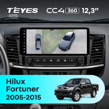 Штатная магнитола Teyes CC4 12.3" 360 6/64 Toyota Hilux (2005-2015) (с конд., без кнопок на руле)