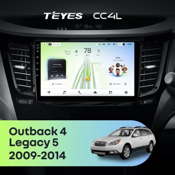 Штатная магнитола Teyes CC4L 4/64 Subaru Legacy 5 (2009-2014) Правый руль