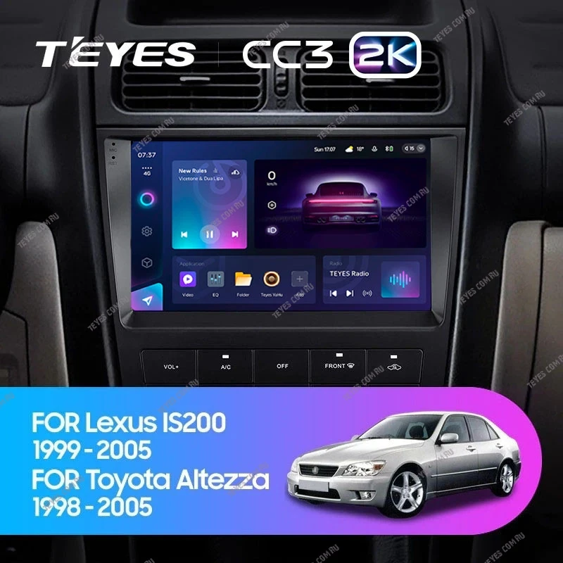 Штатная магнитола Teyes CC3 2K 4/64 Toyota Altezza XE10 (1998-2005)