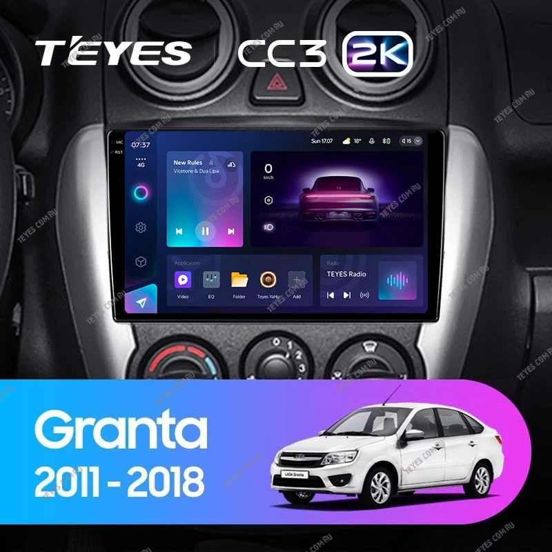 Штатная магнитола Teyes CC3 2K 6/128 Lada Granta Sport (2011-2018) Тип-A