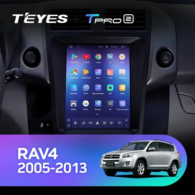 Штатная магнитола Tesla style Teyes TPRO 2 3/32 Toyota RAV4 3 XA30 (2005-2013)