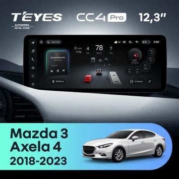 Штатная магнитола Teyes CC4 Pro 12.3" 12/256 Mazda 3 BP (2018-2023) Тип-A