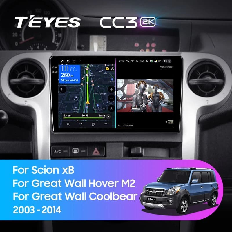 Штатная магнитола Teyes CC3 2K 4/32 Great Wall Hover M2 Coolbear (2009-2014)