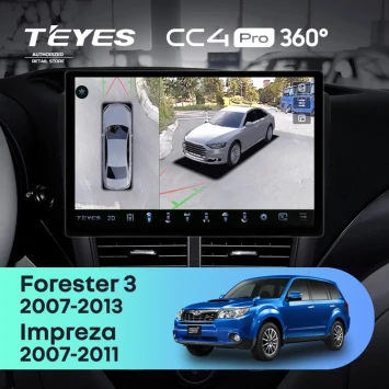 Штатная магнитола Teyes CC4 Pro 360 12/256 Subaru Impreza GH GE (2007-2013) (13")