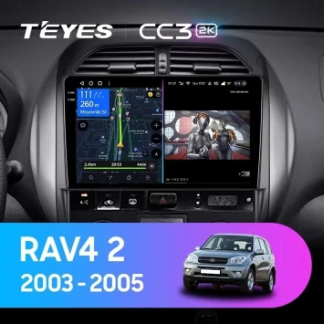 Штатная магнитола Teyes CC3 2K 6/128 Toyota RAV4 2 CA20 CA20W XA20 (2003-2005) F4