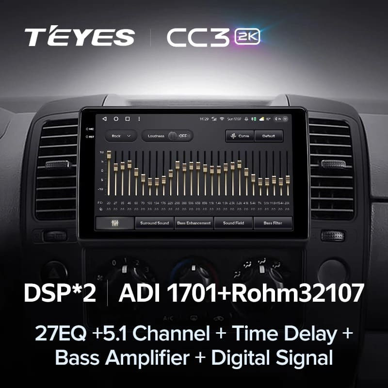 Штатная магнитола Teyes CC3 2K 4/64 Nissan Navara D40 (2004-2010) F1