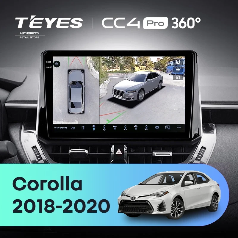 Штатная магнитола Teyes CC4 Pro 360 8/128 Toyota Corolla 12 (2018-2020) Тип-A