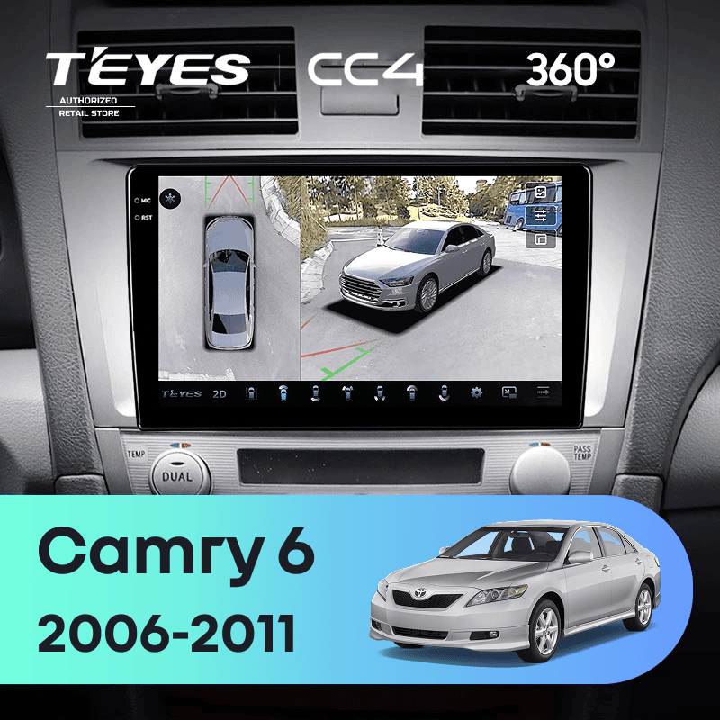 Штатная магнитола Teyes CC4 360 6/64 Toyota Camry 6 XV 40 (2006-2011) 10" F5