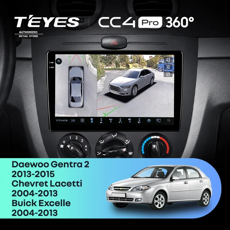 Штатная магнитола Teyes CC4 Pro 360 8/128 Chevrolet Lacetti J200 (2004-2013) F1 Тип-A