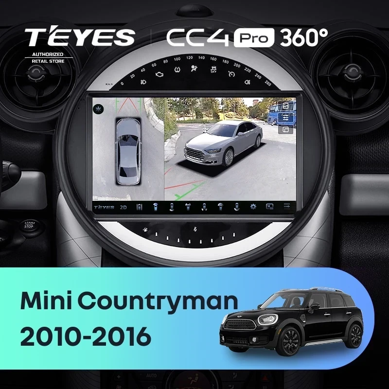 Штатная магнитола Teyes CC4 Pro 360 8/128 Mini Countryman (R60) (2010-2016) F2