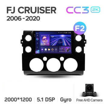 Штатная магнитола Teyes CC3 2K 4/64 Toyota FJ Cruiser J15 (2006-2020) F2