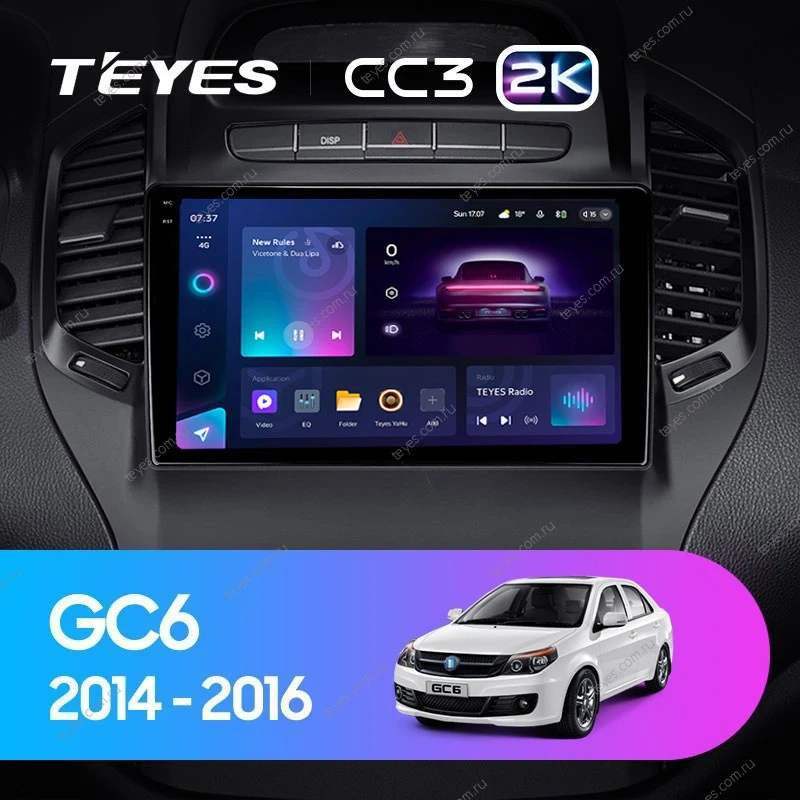 Штатная магнитола Teyes CC3 2K 4/64 Geely GC6 1 (2014-2016)