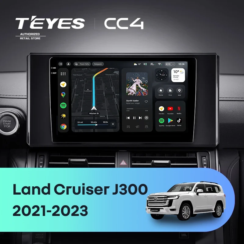 Штатная магнитола Teyes CC4 8/128 Toyota Land Cruiser 300 (2021-2023)