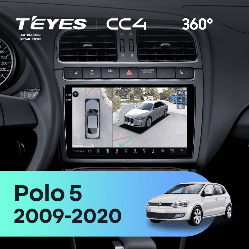 Штатная магнитола Teyes CC4 360 8/128 Volkswagen Polo 5 (2009-2020) (матовая)