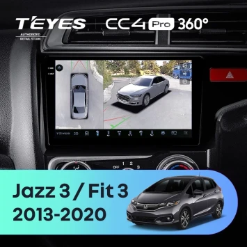 Штатная магнитола Teyes CC4 Pro 360 8/128 Honda Jazz 3 (2015-2020) Тип-A Правый руль