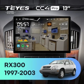 Штатная магнитола Teyes CC4 Pro 12/256 Lexus RX300 XU10 (1997-2003) F2 (13")