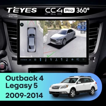 Штатная магнитола Teyes CC4 Pro 360 12/256 Subaru Legacy 5 (2009-2014) (13")
