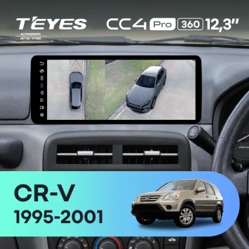 Штатная магнитола Teyes CC4 Pro 12.3" 360 12/256 Honda CR-V (1995-2001) Правый руль