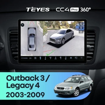 Штатная магнитола Teyes CC4 Pro 360 8/128 Subaru Outback 3 (2003-2009) (11")