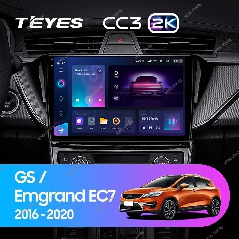 Штатная магнитола Teyes CC3 2K 4/64 Geely GS (2016-2020) F2