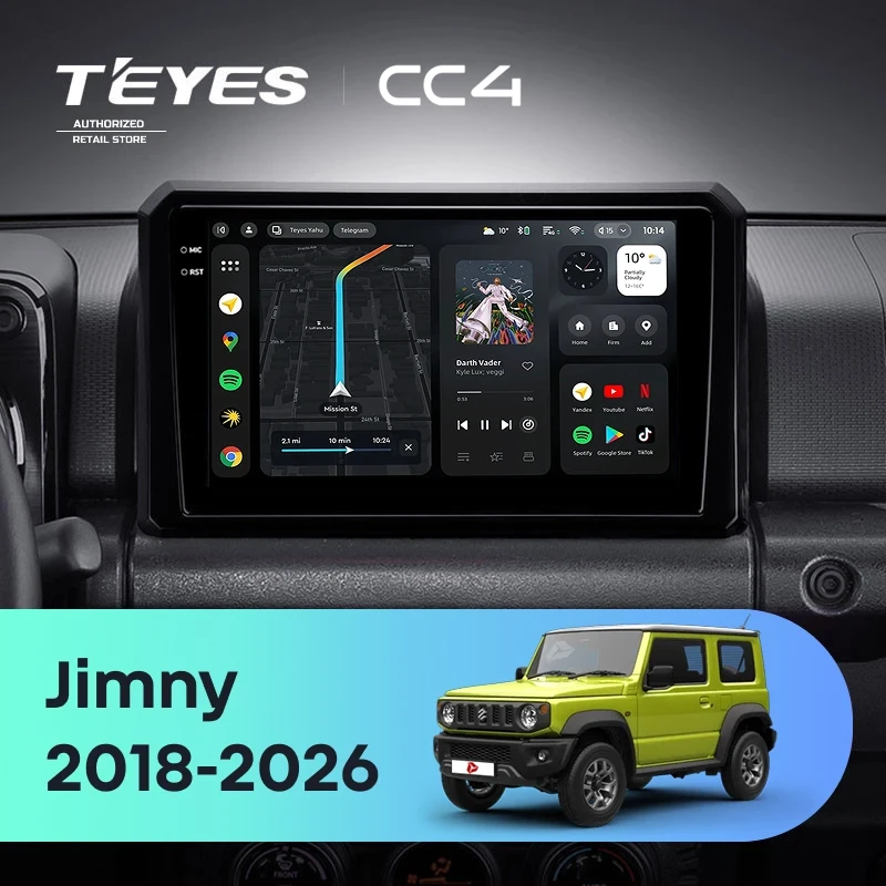 Штатная магнитола Teyes CC4 8/128 Suzuki Jimny JB64 (2018-2026)