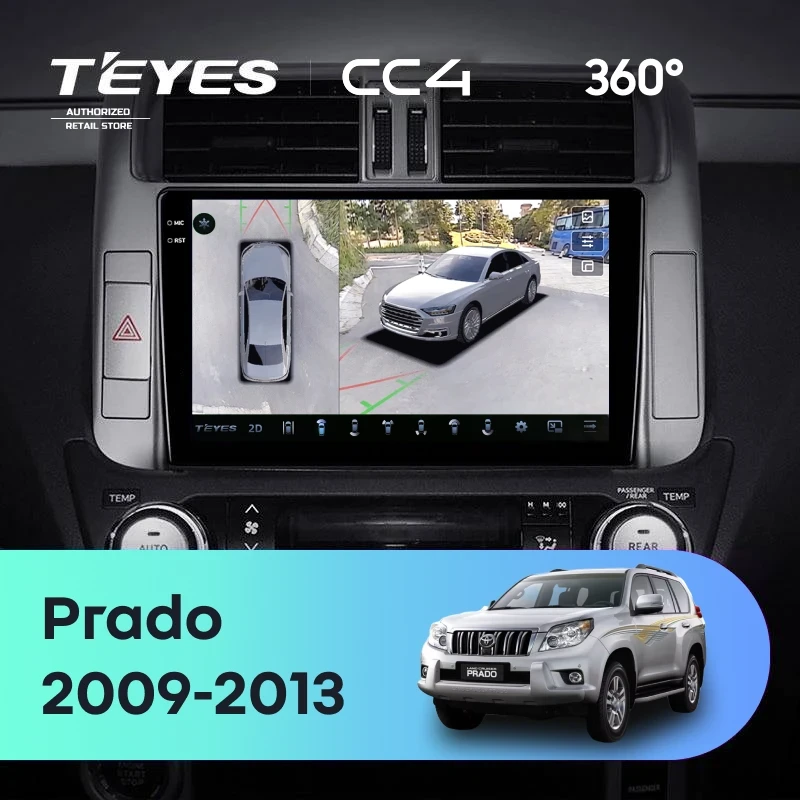 Штатная магнитола Teyes CC4 360 8/128 Toyota Land Cruiser Prado 150 (2009-2013) F1 Тип-AB