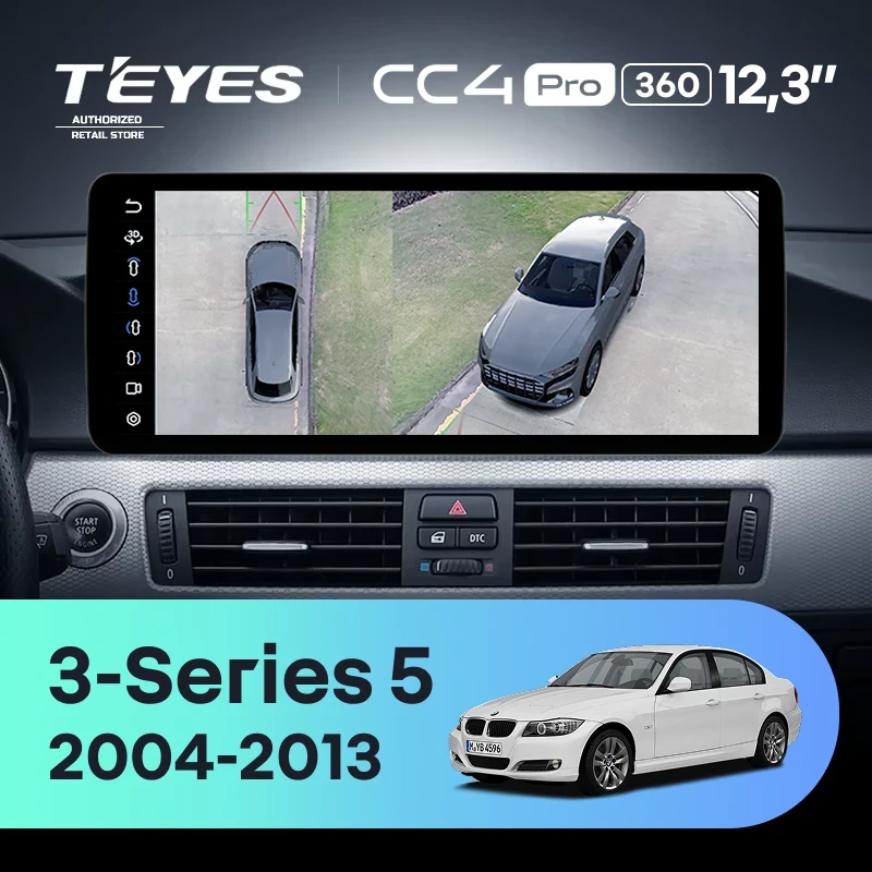 Штатная магнитола Teyes CC4 Pro 12.3" 360 12/256 BMW 3-Series 5 E90 E92 E93 E91 (CCC) (2004-2013) Universal