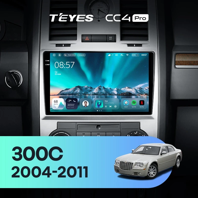 Штатная магнитола Teyes CC4 Pro 8/128 Chrysler 300C 1 (2004-2011)