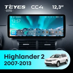 Штатная магнитола Teyes CC4 12.3" 8/128 Toyota Highlander 2 XU40 (2007-2013)
