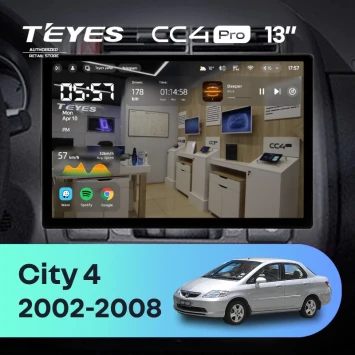 Штатная магнитола Teyes CC4 Pro 12/256 Honda City 4 (2002-2008) (13")