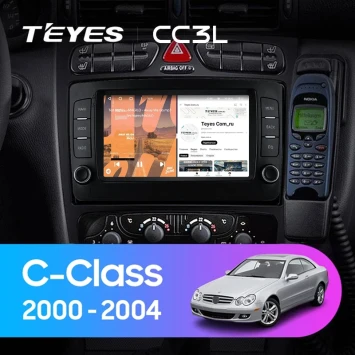 Штатная магнитола Teyes CC3L 4/32 Mercedes-Benz C-Class 2 S203 CL203 W203 C203 (2000-2004) 7"