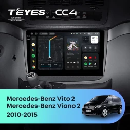 Штатная магнитола Teyes CC4 8/128 Mercedes-Benz Vito W639 (2010-2015)