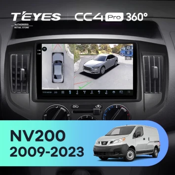 Штатная магнитола Teyes CC4 Pro 360 8/128 Nissan NV200 M20 (2009-2023) F2