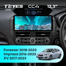 Штатная магнитола Teyes CC4 12.3" 6/64 Subaru Forester 5 (2018-2023) Правый руль