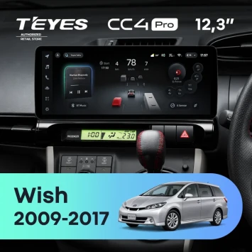 Штатная магнитола Teyes CC4 Pro 12.3" 12/256 Toyota Wish 2 XE20 (2009-2017)