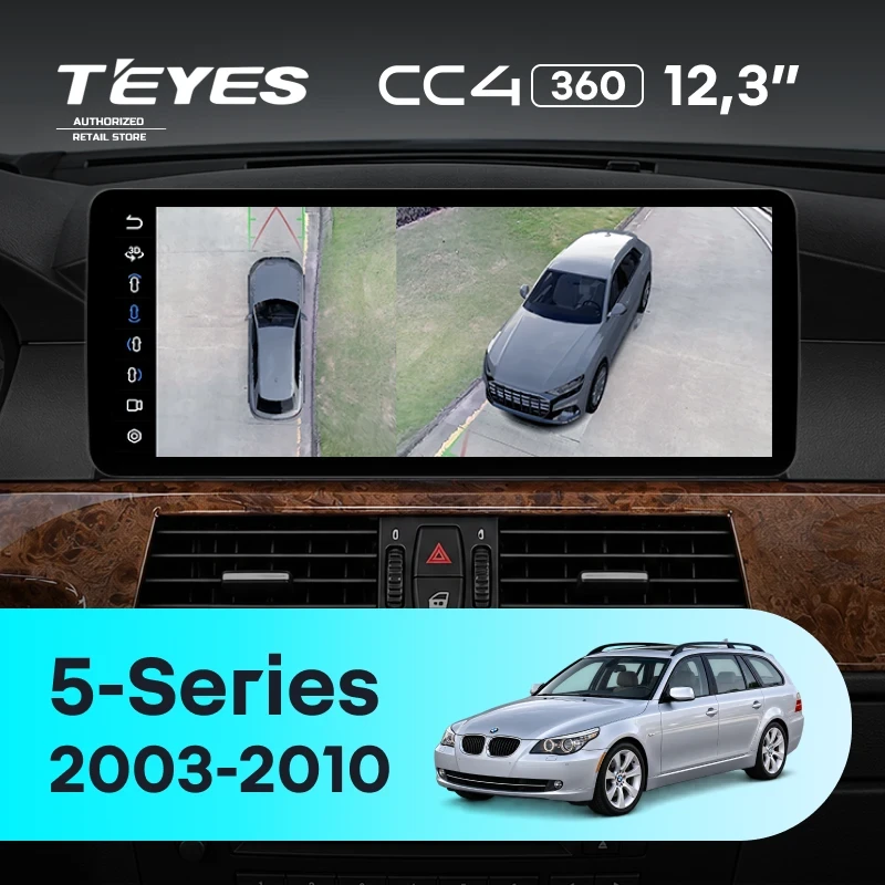Штатная магнитола Teyes CC4 12.3" 360 6/64 BMW 5-Series E61 E60 (CCC) (2003-2010)