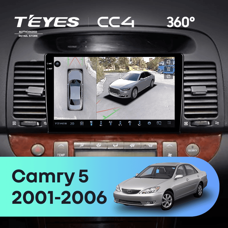 Штатная магнитола Teyes CC4 360 6/64 Toyota Camry 5 XV 30 (2001-2006) Тип-A