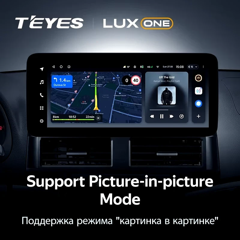 Штатная магнитола Teyes LUX ONE 4/64 Hyundai Santa Fe 2 (2006-2012)