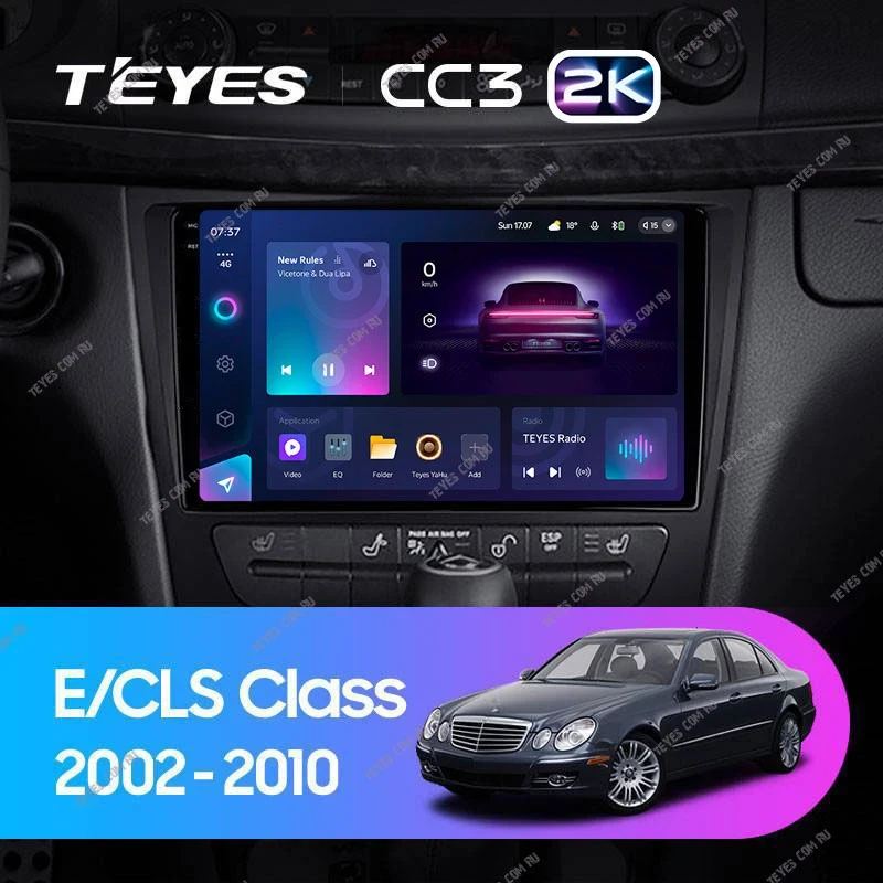 Штатная магнитола Teyes CC3 2K 4/64 Mercedes-Benz E-Class S211 W211 CLS-Class C219 (2002-2010)