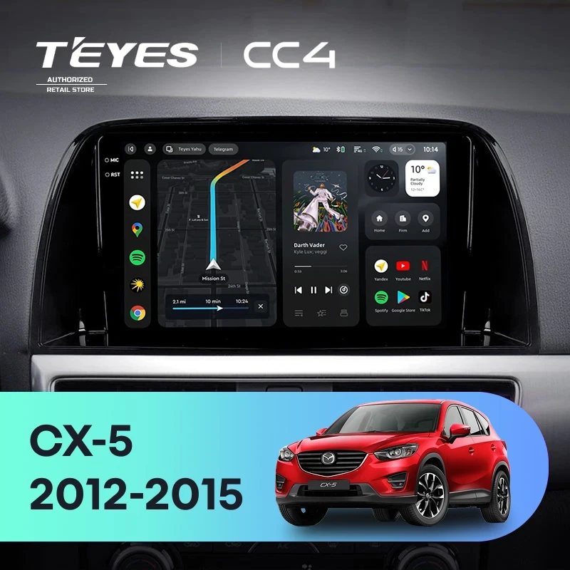 Штатная магнитола Teyes CC4 6/64 Mazda CX-5 (2012-2015) Тип-A