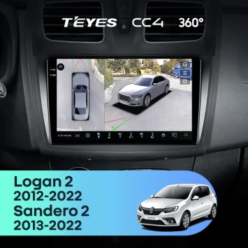 Штатная магнитола Teyes CC4 360 8/128 Renault Logan 2 (2012-2022) F1