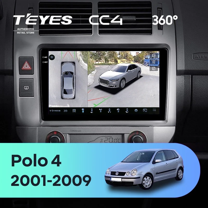 Штатная магнитола Teyes CC4 360 8/128 Volkswagen Polo Mk4 (2001-2009) F2