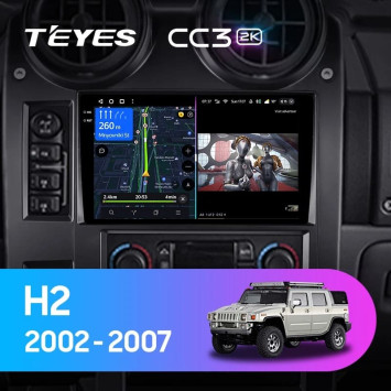 Штатная магнитола Teyes CC3 2K 6/128 Hummer H2 E85 (2002-2007)