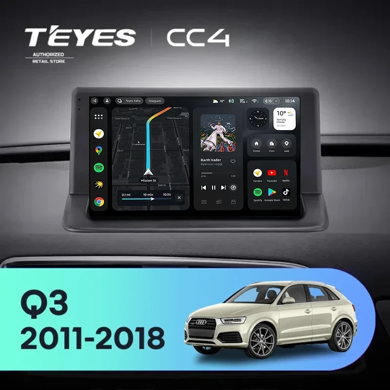 Штатная магнитола Teyes CC4 6/64 Audi Q3 1 (2011-2018) (0din)