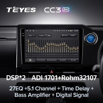 Штатная магнитола Teyes CC3 2K 4/64 Toyota Noah 4 R90 (2022-2023) Правый руль