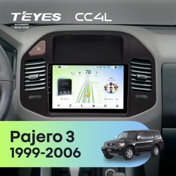 Штатная магнитола Teyes CC4L 4/64 Mitsubishi Pajero 3 (1999-2006) (черная)